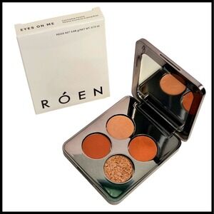 ROEN Eyes on Me Eyeshadow Palette Shimmer Rose Gold Copper Orange Sparkle Full